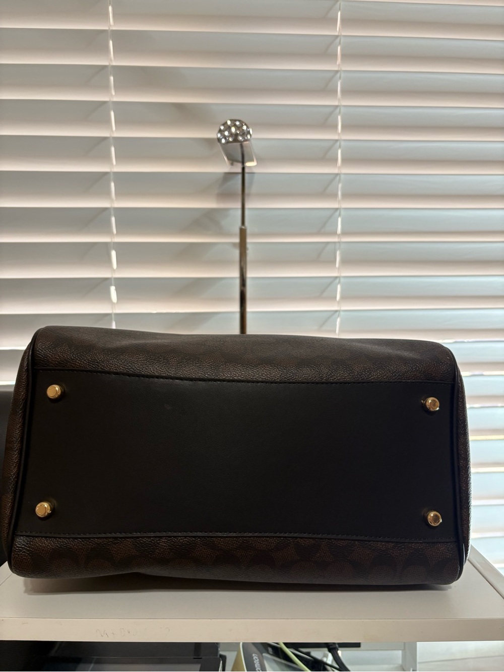 Coach Large Rowan Satchel in Walnut/Black Set - Picture 6 of 12